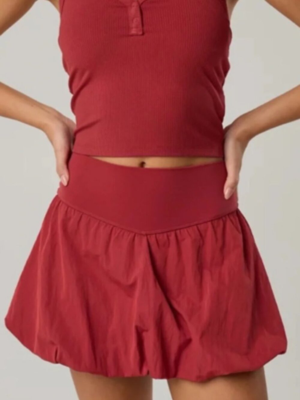 OFFLINE By Aerie Real Me Bubble Skort, Red - Size XS